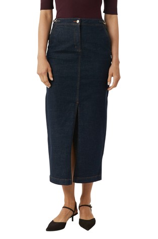 Denim krilo z dekorativnima verižicama