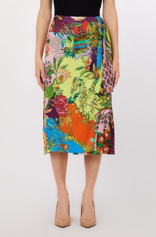 Midi krilo z barvitim potiskom