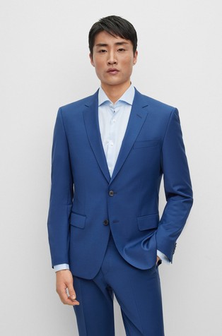 Eleganten slim fit suknjič iz volnene mešanice