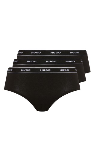 Paket 3 bombažnih hipster spodnjih hlačk z logo pasom