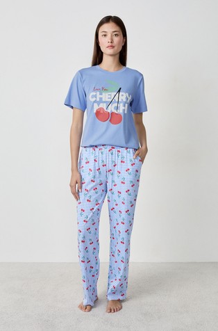 Ciruela 2-piece cotton pyjama set