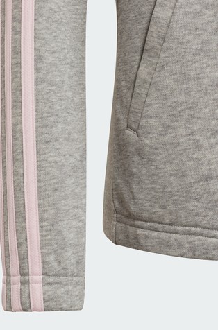 ADIDAS Essentials 3-Stripes jopa s kapuco in zadrgo Siva - Grey 5