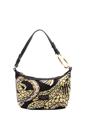 Vzorčasta platnena torbica za čez ramo