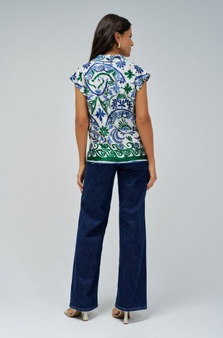 SALSA JEANS Viskozna bluza s cvetličnim vzorcem Večbarvna - Pearl / Multi 3