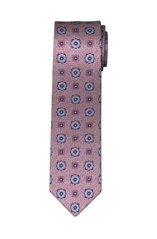Patterned silk tie