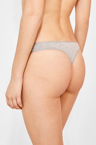 WOMEN'SECRET Paket 3 bombažnih tangic Siva - Gray 3