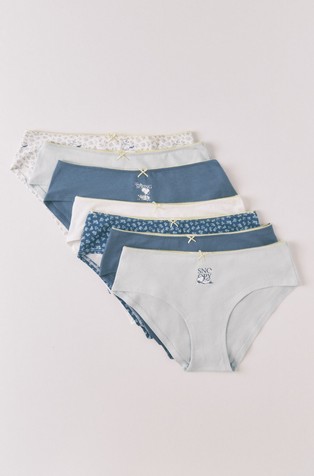 Stretch cotton Snoopy 7-pack panties
