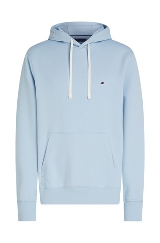 TOMMY HILFIGER Pulover s kapuco in vezeno logo zastavico Modra - Light Blue 6