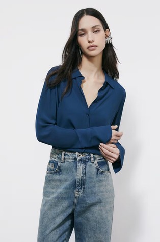 Srajca iz viskozne krep tkanine