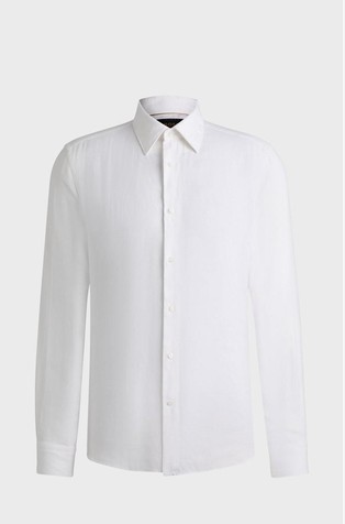 Slim fit lanena srajca