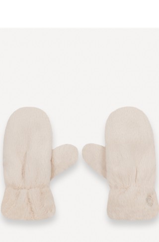 Faux fur mittens