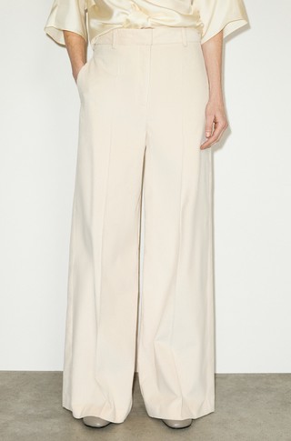 Wide-leg corduroy trousers