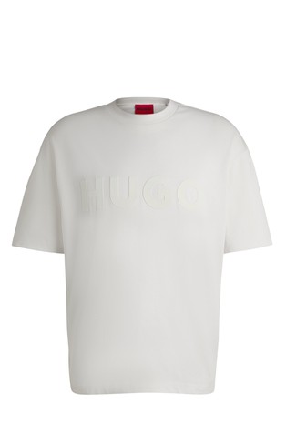 Oversize fit logo majica iz bombažnega jerseya