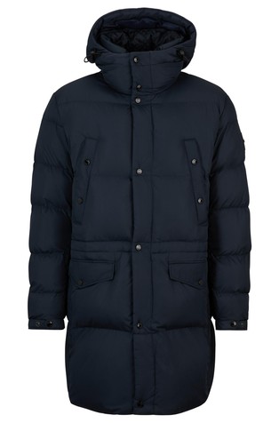 HUGO BOSS Vodoodbojna prešita bunda s kapuco Modra - Blue 6