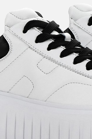 HOGAN H-Stripe Leather Sneakers White / Black 5