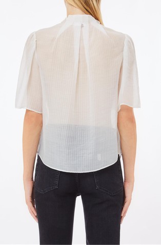 LIU JO Sheer short-sleeved blouse White 2