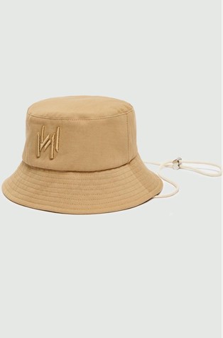 Cotton-linen blend bucket hat