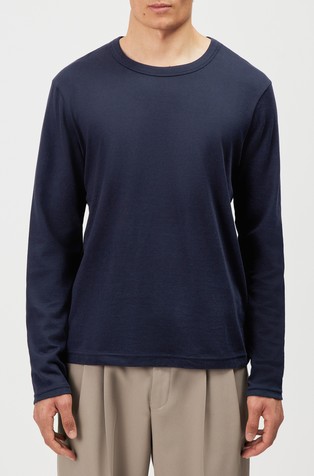 Slim fit pleten bombažen pulover