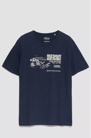 Flame yarn t-shirt with artwork