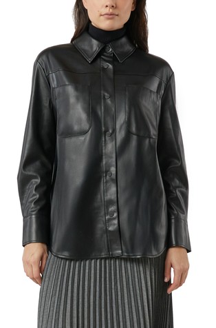 Srajčna jakna iz umetnega usnja