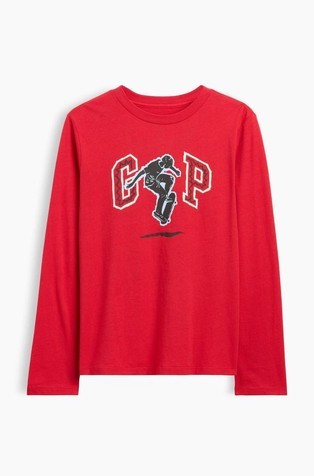 Gap logo majica z dolgimi rokavi za dečke