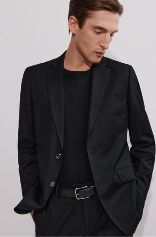 CORTEFIEL Serie XXI slim fit suknjič Črna - Black 4