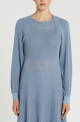 Viscose blend cardigan with lurex