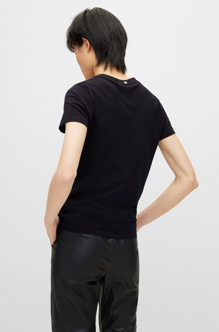 HUGO BOSS Logo-print T-shirt in organic cotton Black 2
