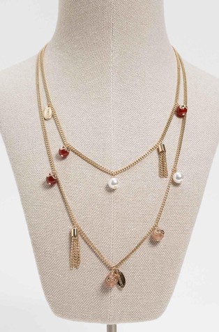 Dvojna ogrlica z obeski