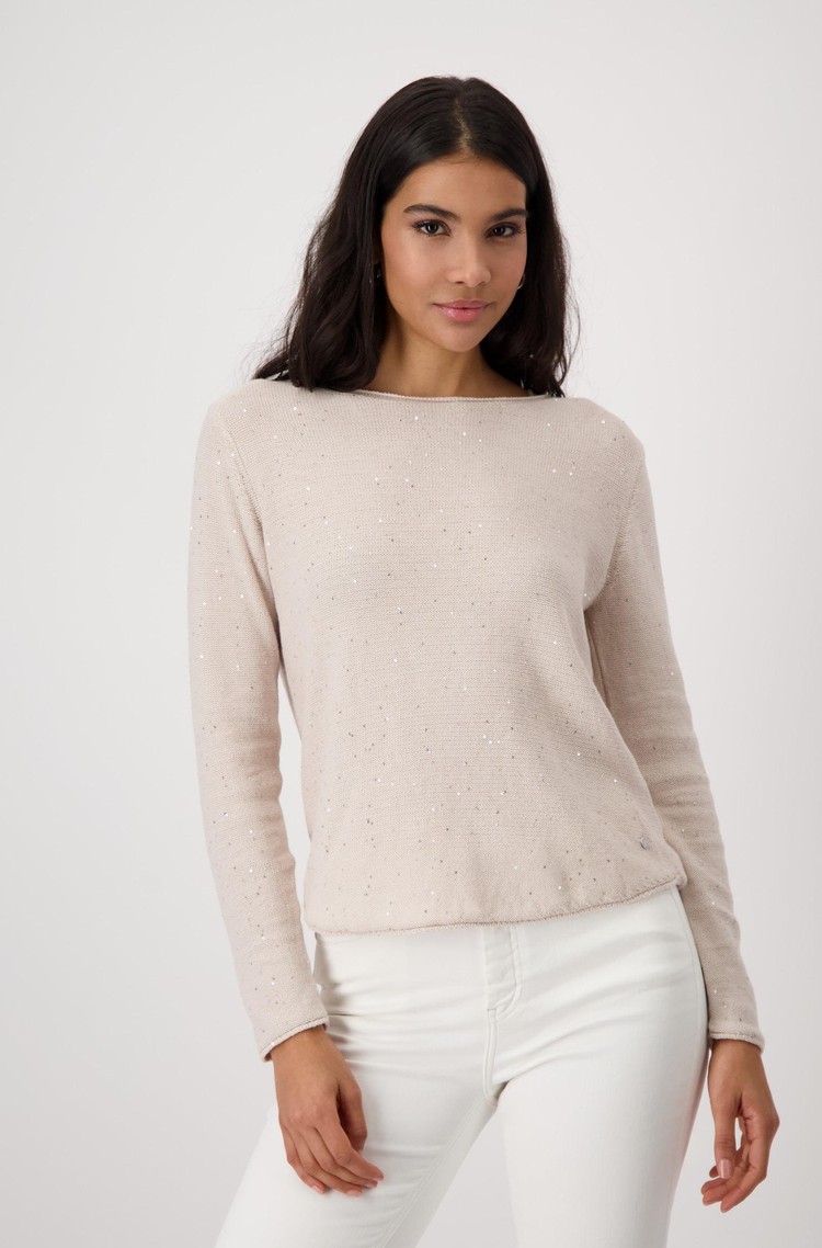 MONARI Sequin jumper Warm Sand 