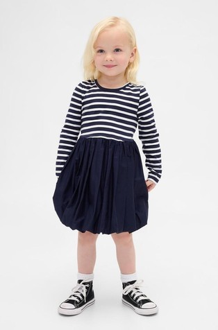 Obleka z balonastim krilom za malčice