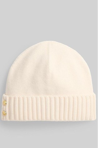 Button-trim Knit Beanie