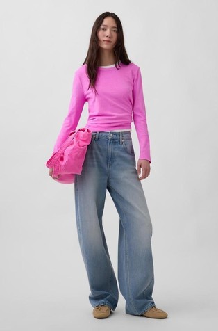 Ženska majica z dolgimi rokavi iz organskega bombaža