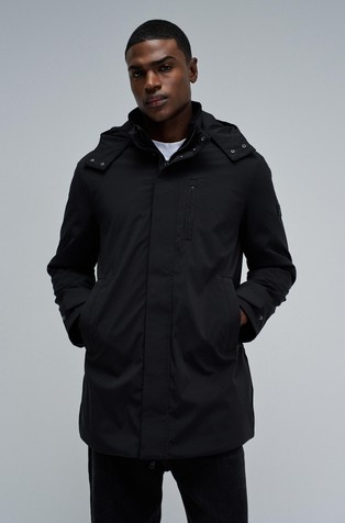 Vodoodporna bunda z odstranljivo kapuco