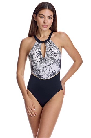 Underwire one-piece swimsuit