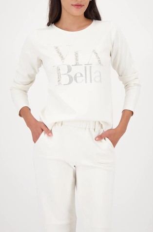 Majica z dolgimi rokavi in okrasnimi kamenčki