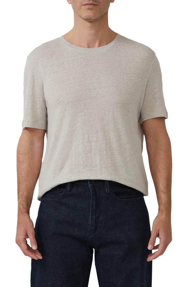 S.OLIVER Linen T-shirt Beige 