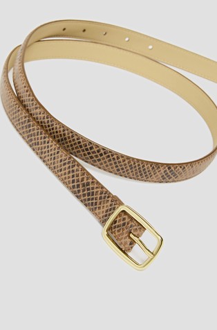 PENNYBLACK Python-print leather belt Brown 2