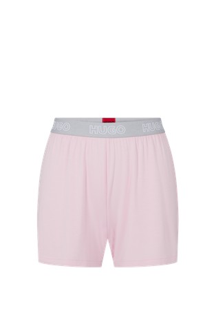HUGO BOSS Pyjama shorts with logo waistband Light/Pastel Pink 5