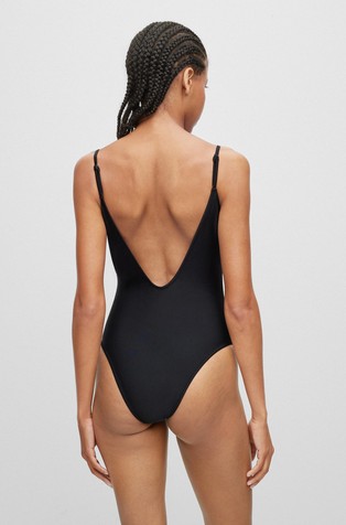 HUGO Fully lined logo swimsuit in quick-dry stretch fabric Emporium