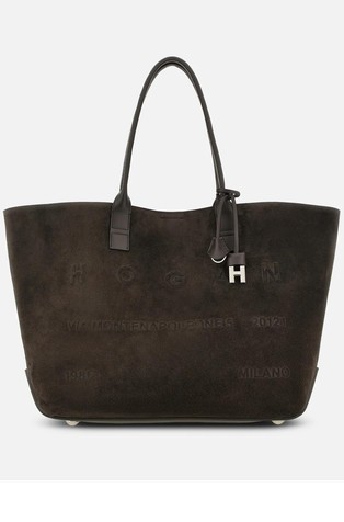 Address Suede Shopping Bag