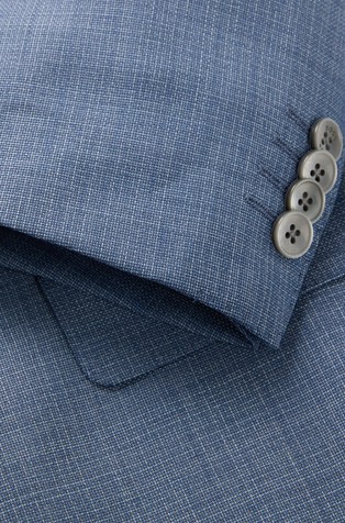 HUGO BOSS Slim-fit suit in patterned virgin wool Light Blue 2