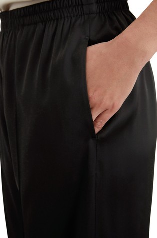 MARC O'POLO Relaxed fit satin trousers made of stretch viscose Black 3