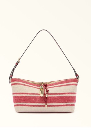 Small Striped Canvas Shoulder Bag