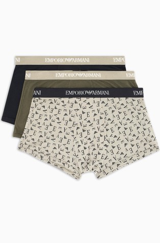 Three-pack of boxer briefs with logo waistband