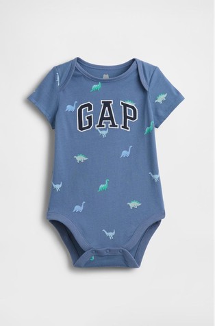 Gap logo bombažen bodi s kratkimi rokavi za dojenčke