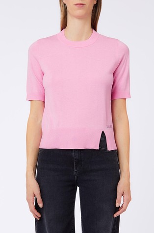 Wool blend knit top