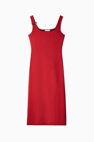 Oprijeta obleka s kovinskim logo detajlom