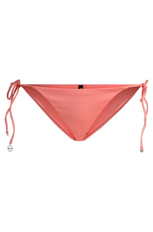 HUGO BOSS Bikini spodnji del kopalk z logo obeskom Oranžna - Coral 5