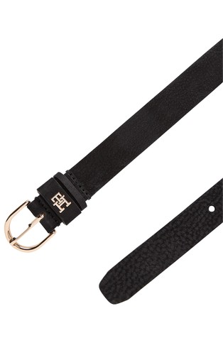 TOMMY HILFIGER Essential Textured Leather Belt Black 2